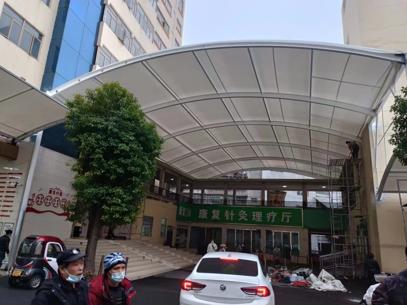 温岭推拉雨棚定制厂家，仓库通道、卸货区移动伸缩棚搭建-2